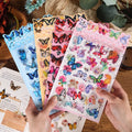Vintage Cute butterfly Kite Garden Handbook Sticker Creative DIY Handbook Decoration Sticker Material