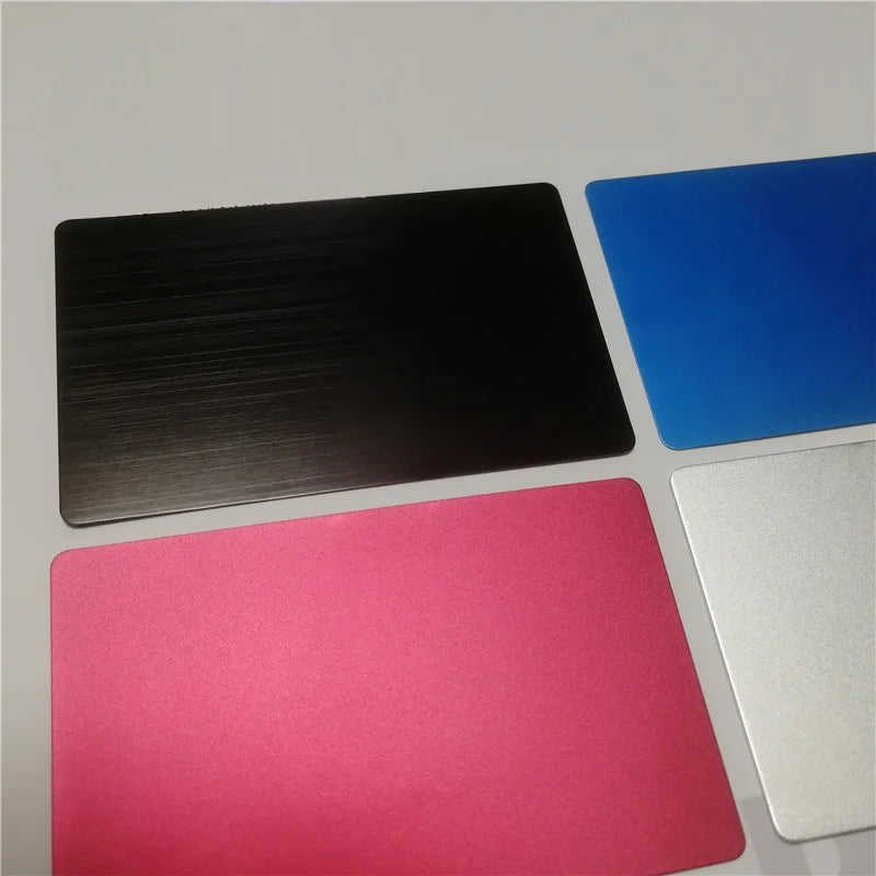 Custom Logo Anodized Aluminum Stainless Steel Blank Metal for Laser Engraved Metal Business Credit Card Personalized Desgin