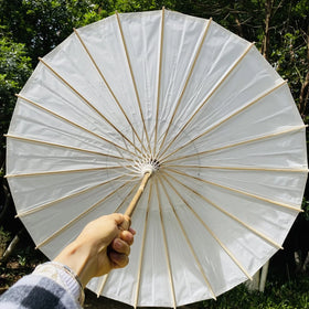 In STOCK Good Quality White Paper Umbrella Love Style Offset Printing Custom Design for Wedding Gifts