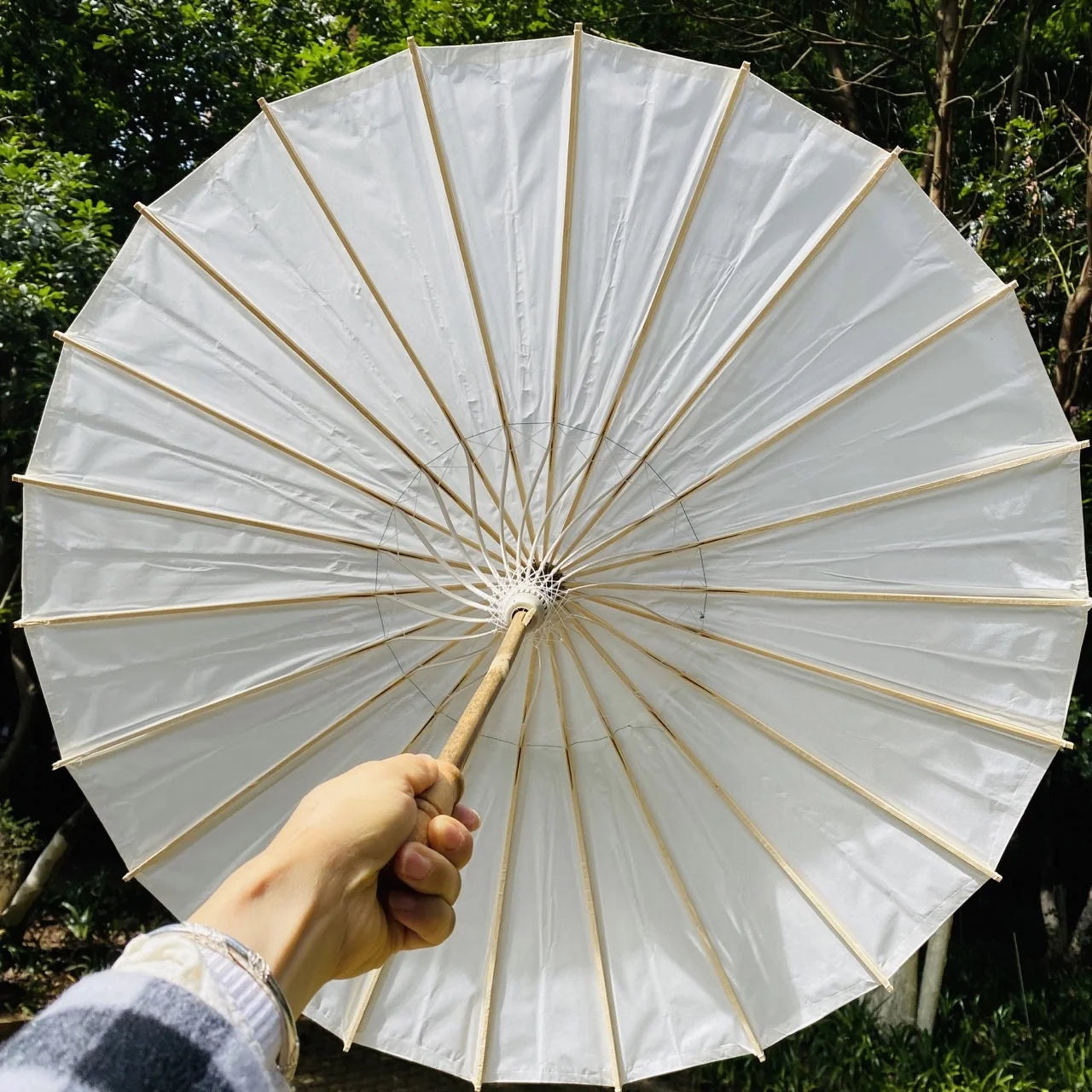 In STOCK Good Quality White Paper Umbrella Love Style Offset Printing Custom Design for Wedding Gifts