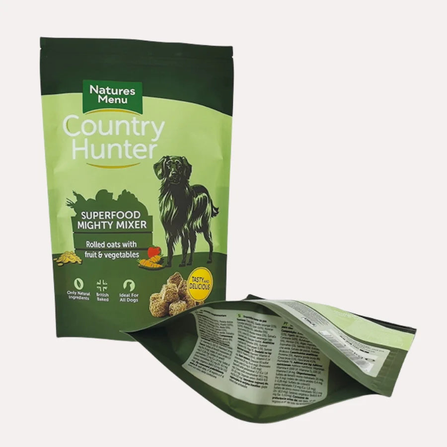 Custom Sizes Printed Logo Maylar Packaging Smell Proof Aluminium Foil Resealable Zipper Stand up Pouch Dog Food Bags