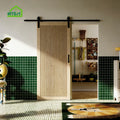 Simple Flat Design Modern Interior Wooden Sliding Barn Doors for Apartment Bedroom Villa