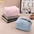 Warm Winter Solid Color Makeup Bag Women Soft Travel Cosmetic Bags Organizer Case Toiletry Storage Pouch