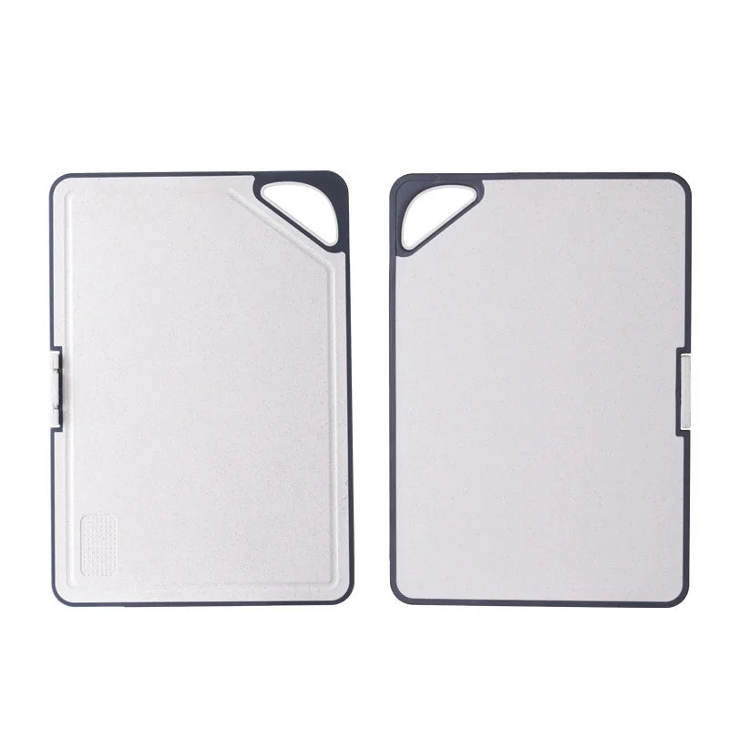 Dishwasher Safe 3-in-1 Built in Knife Sharpener Garlic Grinder Wheat Straw Chopping Cutting Board Set