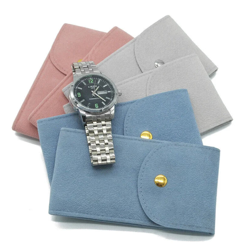 Velvet Watch Pouch Travel Storage Case Organizer Watch Bag Display Box Travel Accessories Watch Storage