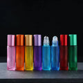 Top Seller CAPOT 5ml 10ml Colorful Cylinder Glass Roll on Bottle with Gold Stamp for Essential Oil