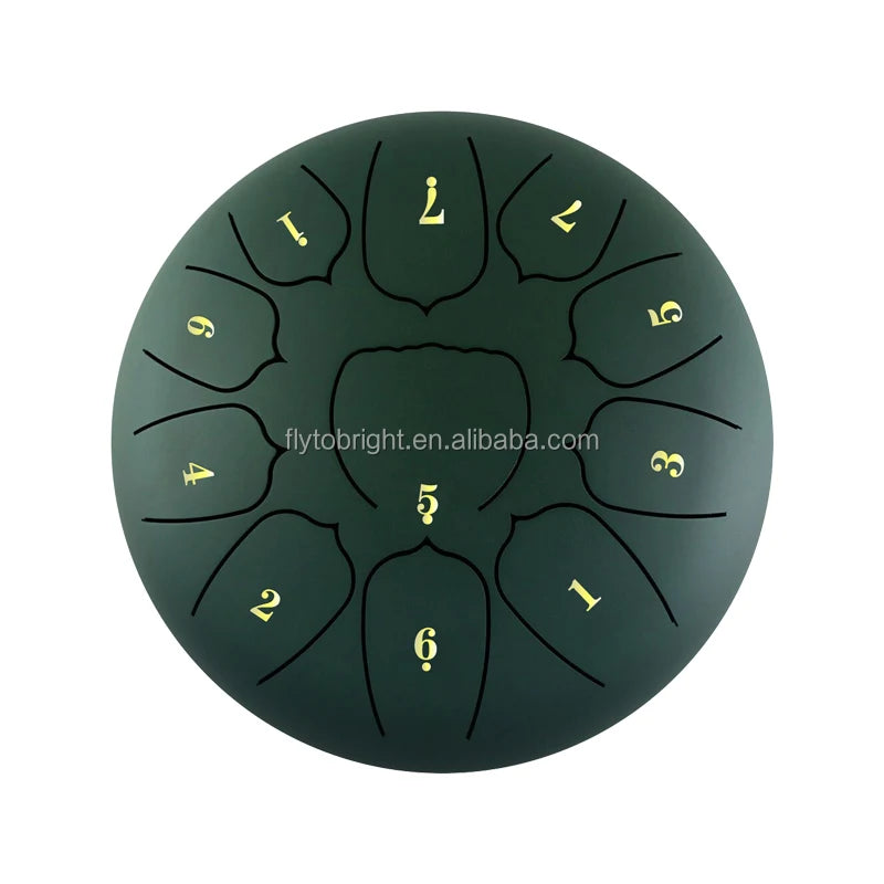Factory Offer Wholesale White 6 Inch (15cm) 11Note/ Tongue Dark Green C Major Steel Tongue Rain Drum
