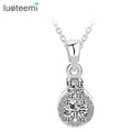 LUOTEEMI Hot Sell Cubic Zirconia Crystal Pendant Necklace for Women Trendy Women Fashion Jewelry