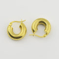 Fashion Jewelry Earrings 18k Gold Plated Hoop Earrings Chunky Earrings