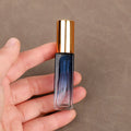 How Sale Gold Sprayer square Blue Gradient Empty Travel Spray 10 ml Perfume Glass Bottle