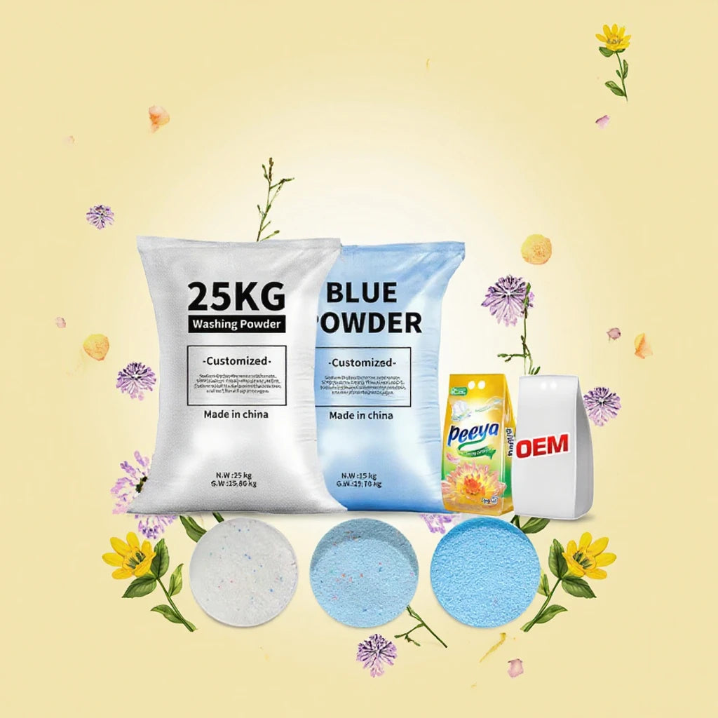 Factory Eco-Friendly Natural Flower Scented Washing Powder Stain Remover for Apparel Personal Care Household Cleaning Detergent
