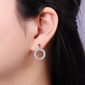 S925 Sterling Silver Fine Jewelry Drop Earrings With Shiny Moissanite Full Iced Out Melee Moissanite Earrings for Women