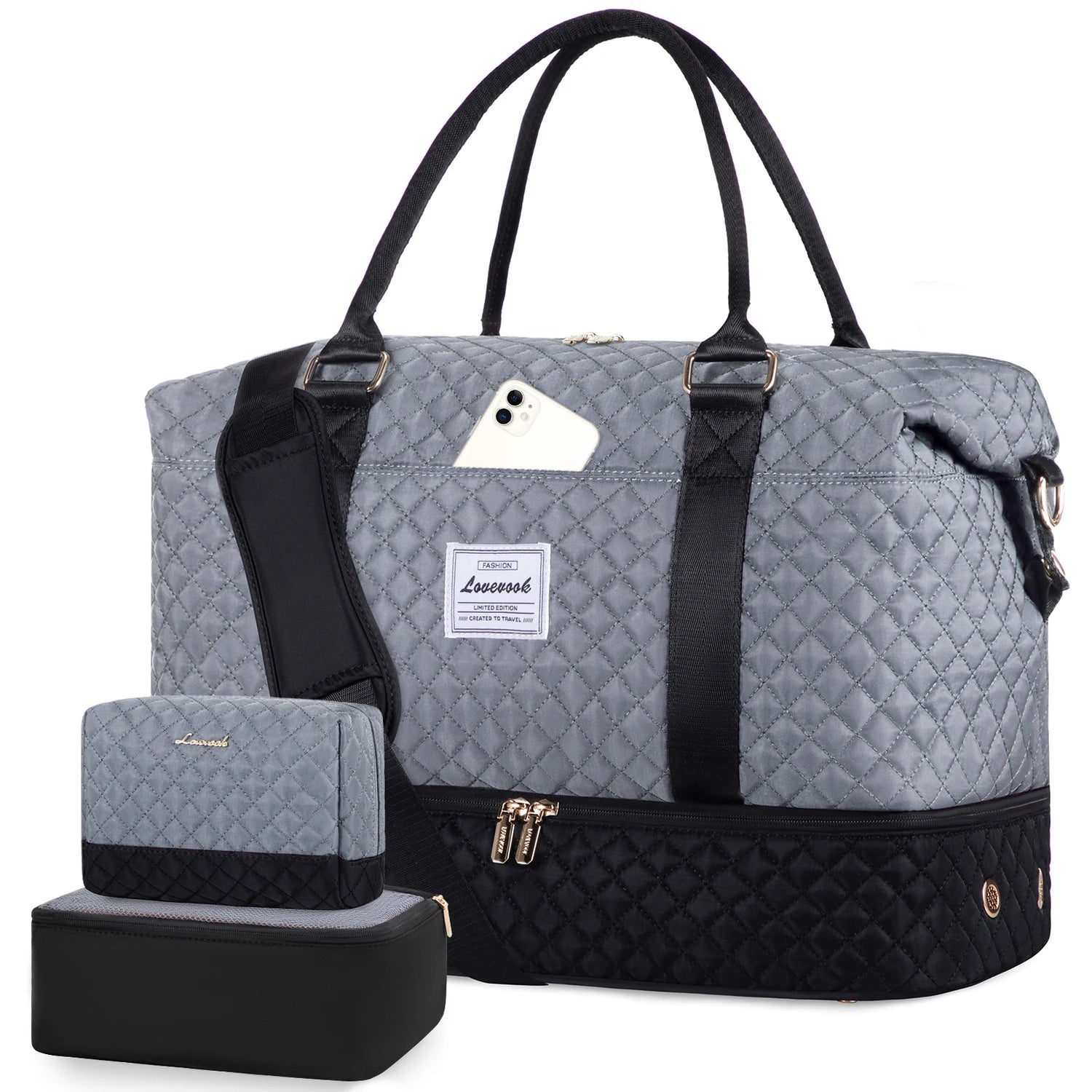 LOVEVOOK 3pcs/set Fashion Luxury Large Duffle Weekender Bag Waterproof Sports Gym Custom logo Travel Bag for Men Women