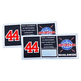 Custom Woven Clothing Labels Straight Cut Woven Label Tags Hem Label