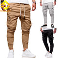 Custom Logo Men Straight Casual Jogger Pants Cotton Blank Sweatpants Gym Sport Button Fly Midweight Eco-Friendly Breathable