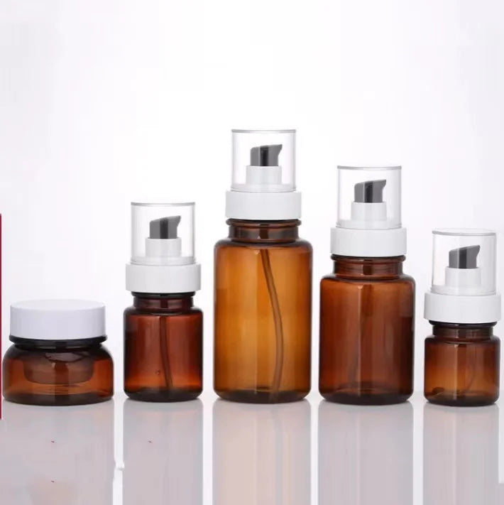 Shampoo and Conditioner Set Plastic Bottle Skincare Beauty Packaging Lotion Pump Bottle Screen Printing 60ml 160ml Factory