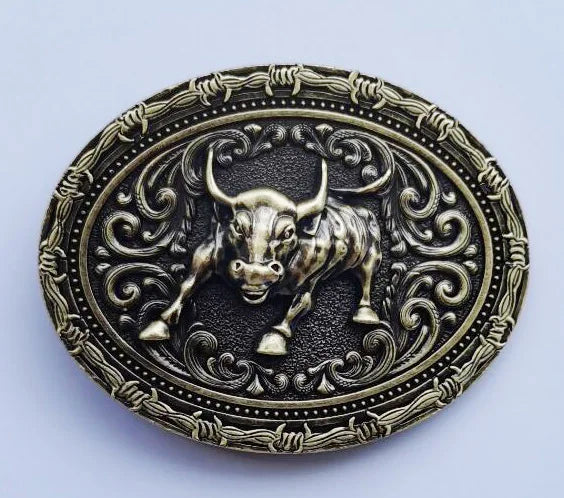 Direct Factory Customized Zinc Alloy 40mm Bull Head Belt Buckle
