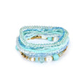 Boho Ethnic Purple Pink Beaded Stacking Wrap Bracelet for Women Jewelry