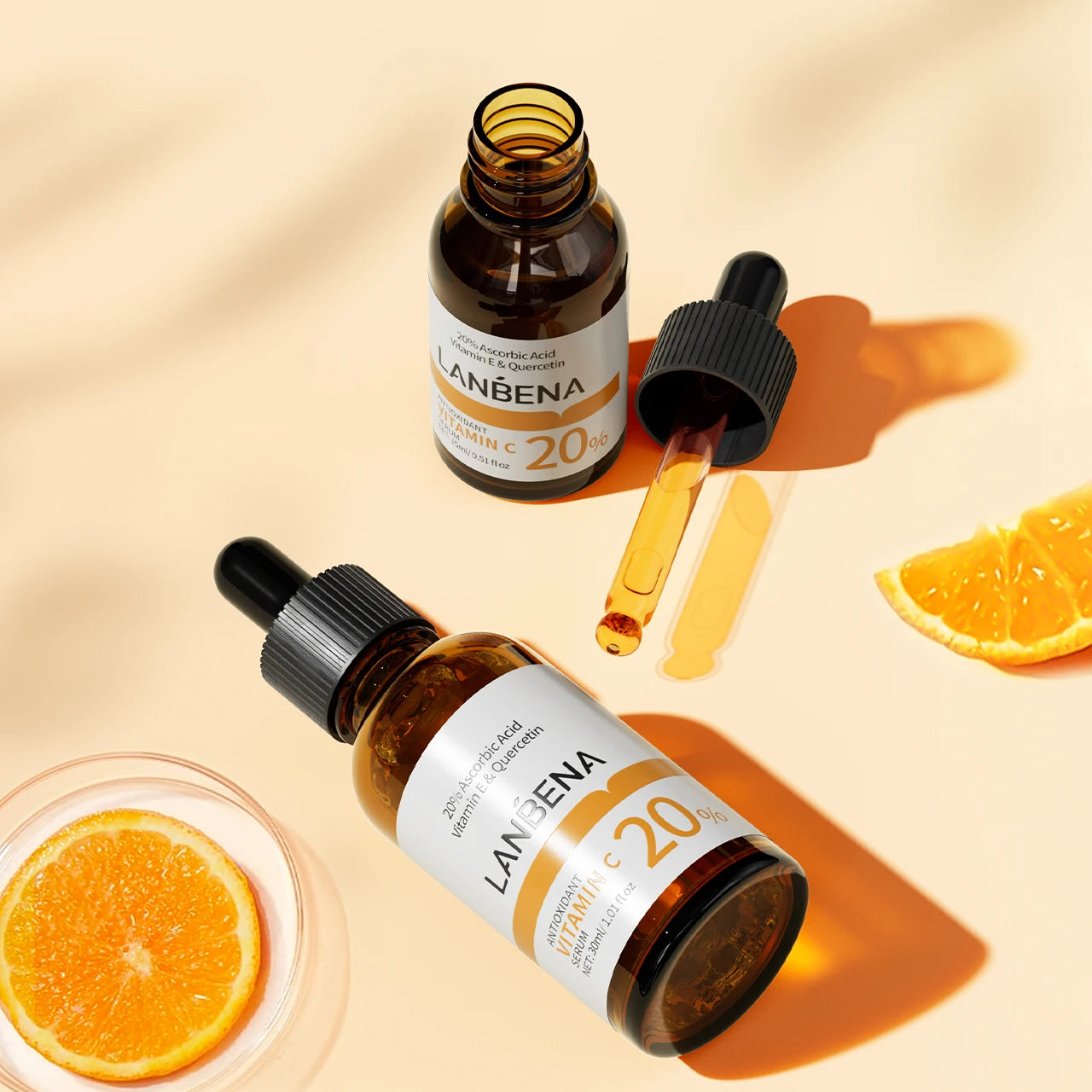 LANBENA Hyaluronic Acid Face Whiten Anti Aging Skin Care Serum Niacinamide Acne Blackhead Remover  Vitamin c Serum