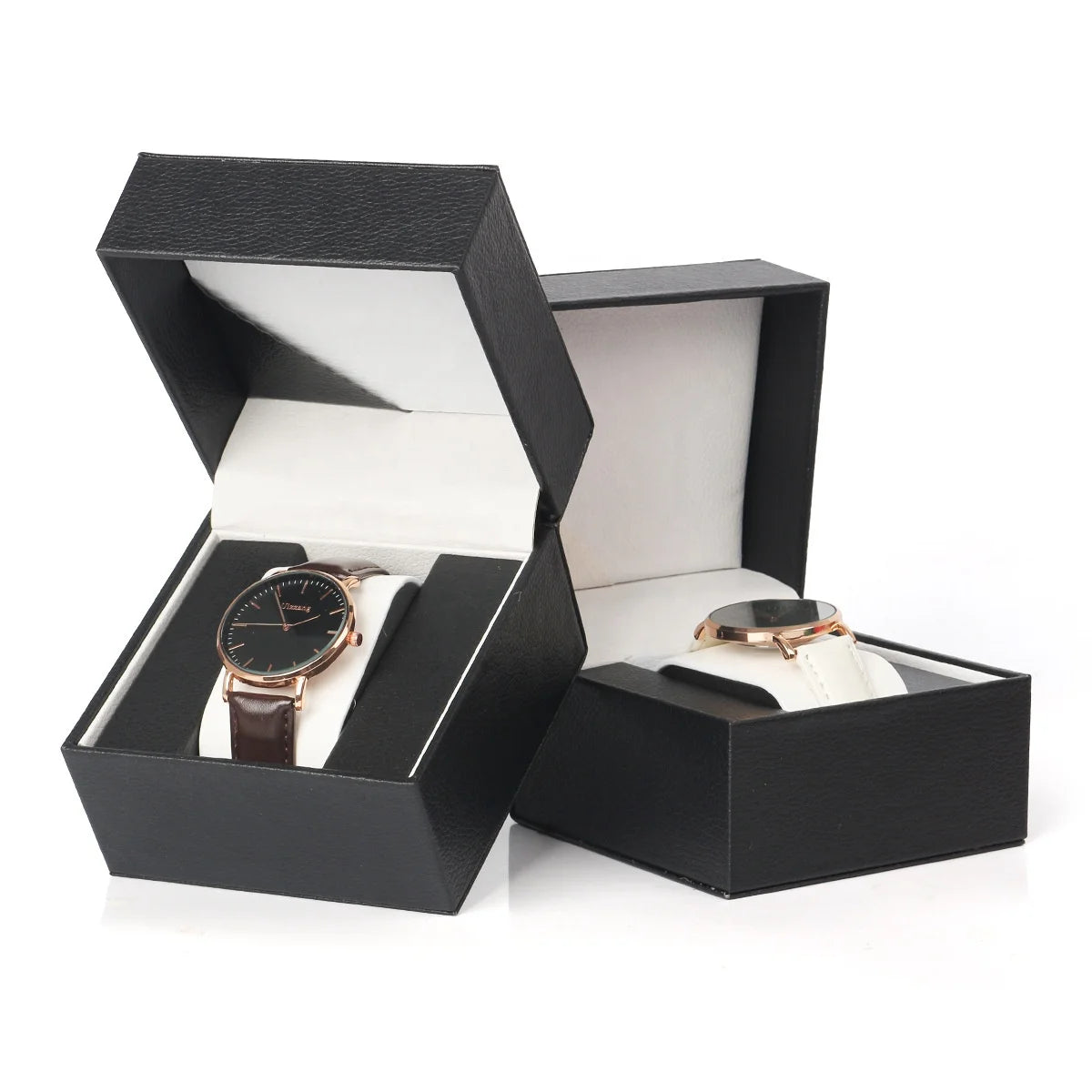 Factory Direct Sales Pu Leather Watch Box Custom-made High-end Jewelry Watch Necklace Box Packing Box