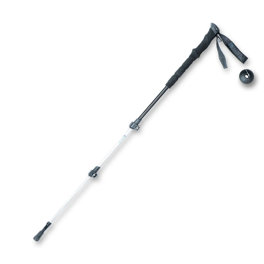 Aluminum 3-Section Folding Trekking Poles Ultralight EVA Handle for Hiking Adjustable Walking Stick