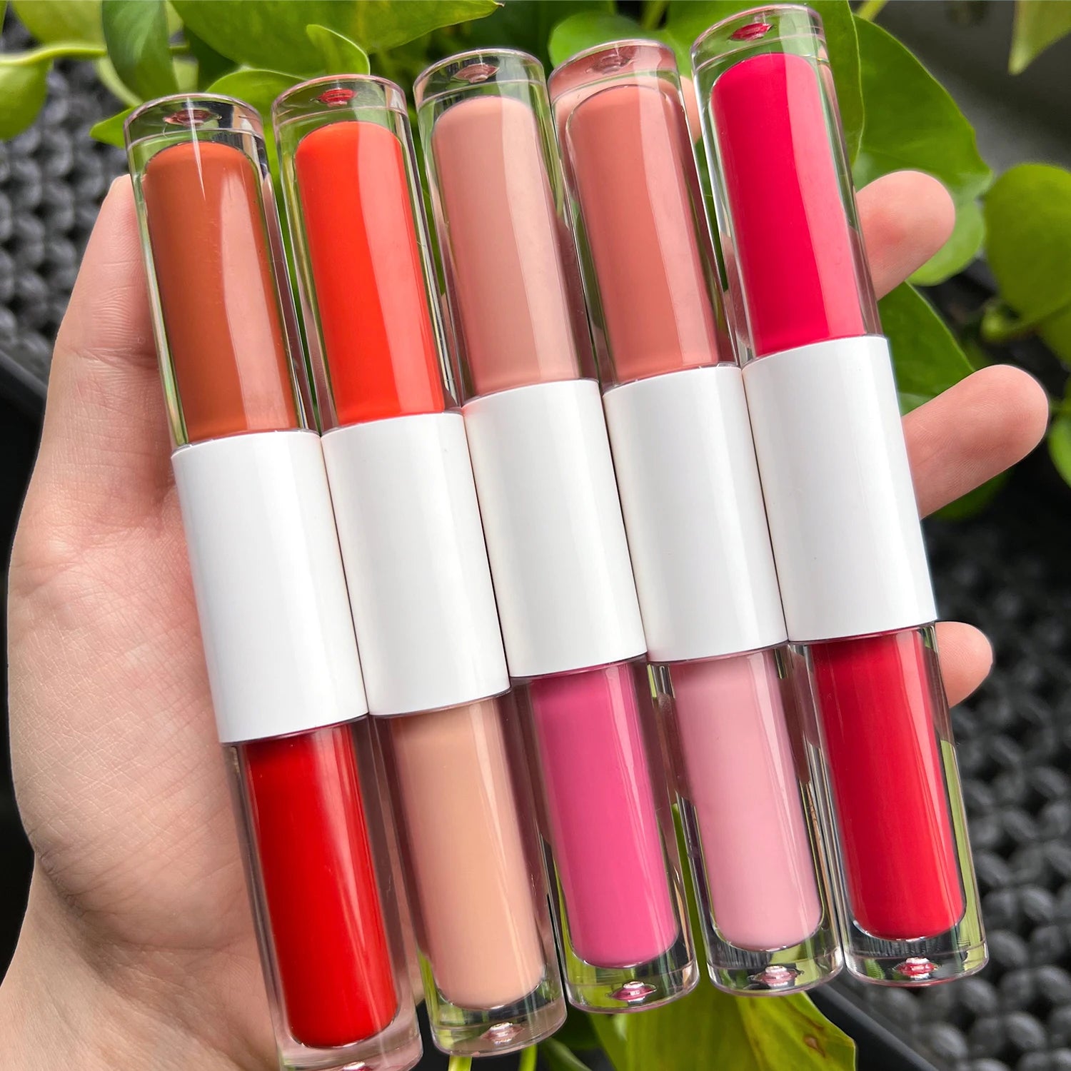 Manufacturer Long Lasting Double Head Lipgloss Matte&Glossy Private Label Lip Gloss Dual Lipstick Lip Gloss Custom Logo