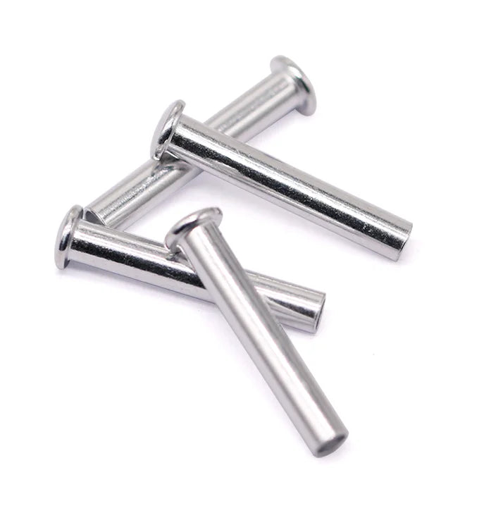 Factory Custom OEM Steel Fasteners Cold Forged Semi-Tubular Rivet with Aluminium Flat Head for Brake Lining Rivet Pin