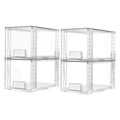 Modern Detachable Clear Acrylic Makeup Display Box PET Stackable Storage Drawer for Bathroom Organizer Bin for Jewelry Storage