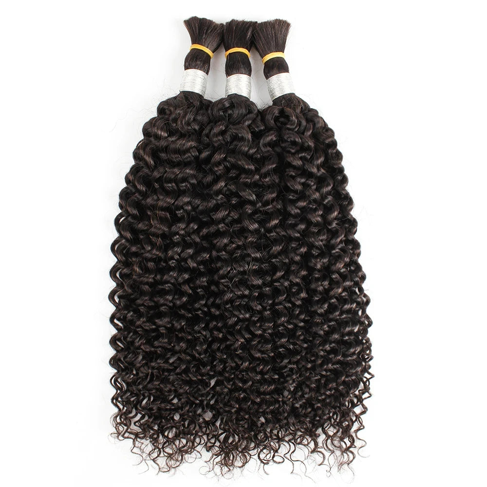 Wholesale Hair Vendors Brazilian Virgin Bundles Cuticle Aligned Hair Extension No Weft Afro Kinky Bulk Human Hair for Braiding