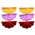 Newly Emerged Fan-shaped Semi-circle Color Mirror Tassel Long Acrylic Earrings Wholesale Gothic Pearl Drop Earrings Colorful FS
