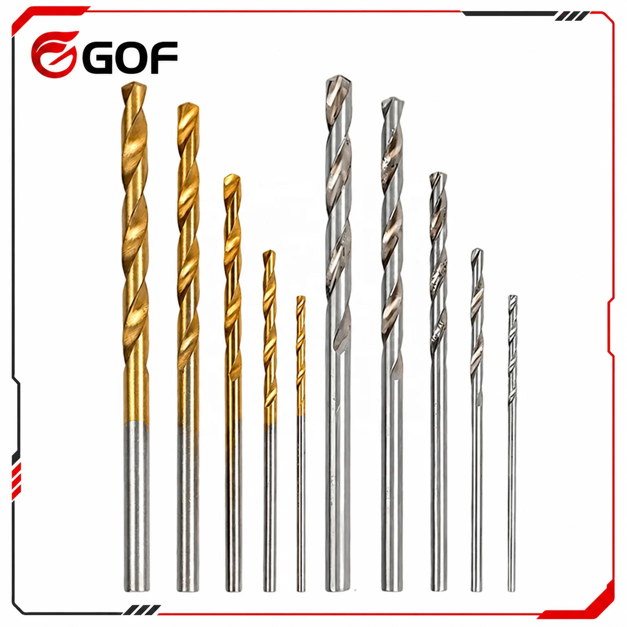 High-Speed HSS Twist Drill Bits 1-3mm for Metal Drilling 50pcs Plain Finish