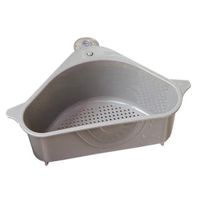 Suction Cup PP Drain Rack Kitchen Triangular Sink Organizer Multifunctional Vegetable Fruit Sink Strainer Storage Filter Basket