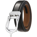 Custom Luxury  Genuine Leather  Automatic Ratchet Belt With Ally Buckle