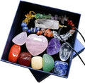 Healing Crystal Set 11-Piece Pack Polished DIY Energy Crystal Bracelet Necklace Oval Pink Love Stone for 7 Centers Therapy