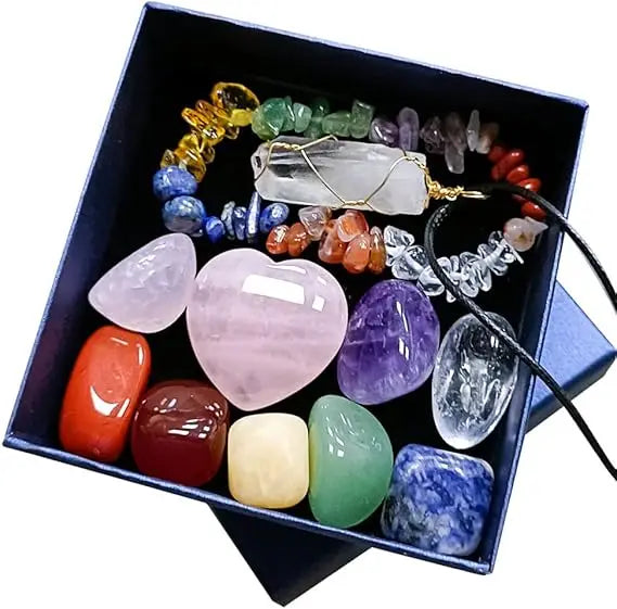 Healing Crystal Set 11-Piece Pack Polished DIY Energy Crystal Bracelet Necklace Oval Pink Love Stone for 7 Centers Therapy