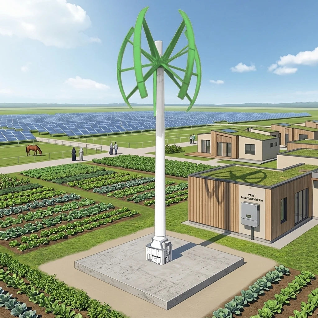 CE Certified 3/5 Blades Vertical Axis Wind Turbine Levitation Permanent Magnet Generator 10KW 5KW MPPT Wind Generators