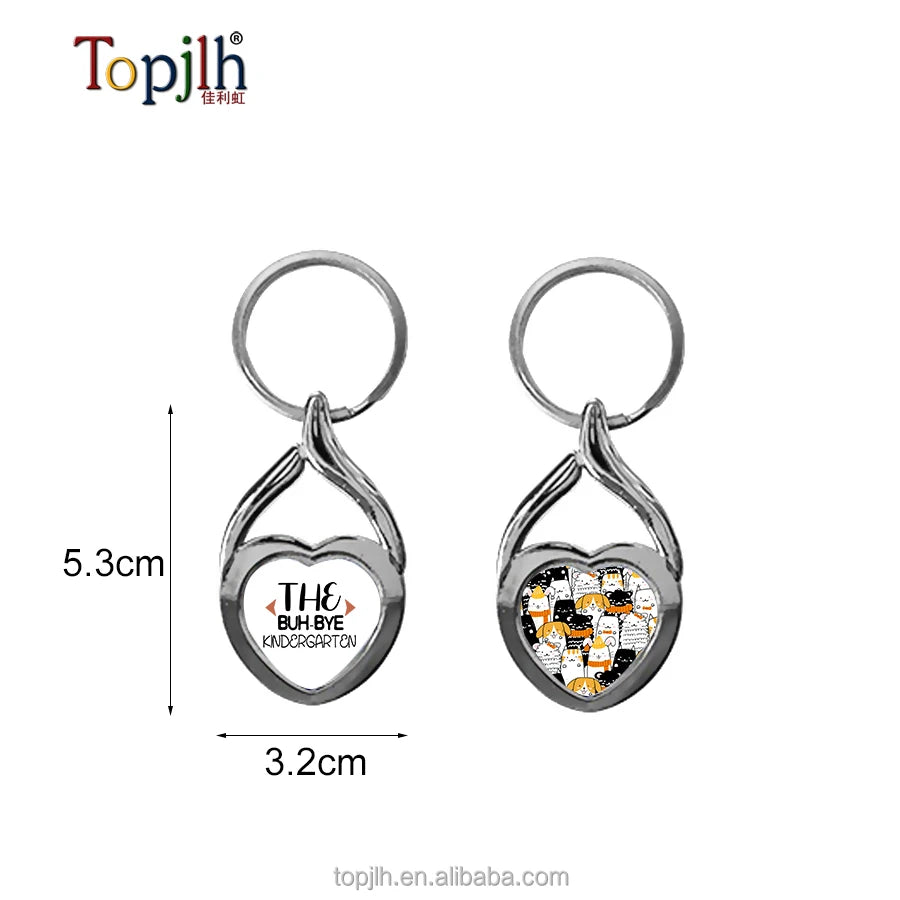 Wholesale Single Side Printable Metal Key Buckle Blank Sublimation Durable Zinc Alloy Multi Shape Bulk in Stock Ready to Ship