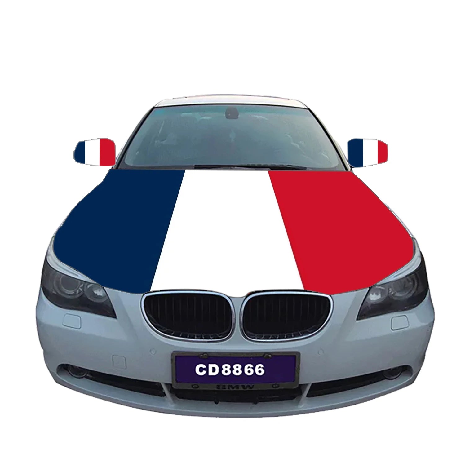 Hot Sale Cheap Custom Size Engine Flags 115x155cm 100%Polyester Cover Rearview Mirror Custom French Car Hood Flag