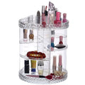 Hot Sale 360 Degree Rotating Plastic Makeup Organizer Injection Acrylic Cosmetic Jewelry Storage Rack