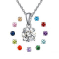GP64 Luxury Classic 925 Sterling Silver Summer Magical Lucky Birthstone Pendant Cubic Zircons Charm for Women Fine Jewelry