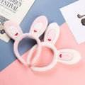 Cute Plush Cartoon Bunny Ears Hair Hoop Korean Fashion Soft Children Hair Accessories Little Girls Makeup Furry Cloth Headbands