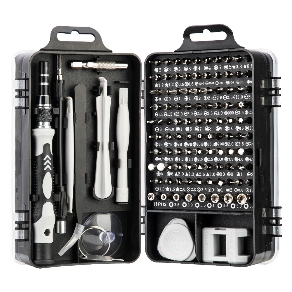 115-in-1 Precision Multi-Function Chrome Vanadium Steel Screwdriver Set Carbon Steel Hand Tools OEM