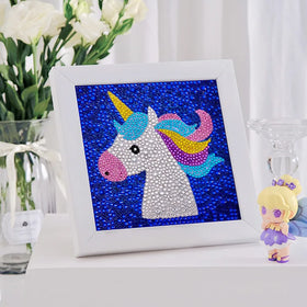 Cartoon Diamond Painting for Kids Unicorn Crystal Painting by Number Kits Home Decor Gifts for Birthday DIY Painting Frame