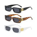 18071 Luxury Brand Designer Fashion Small Square Frame Sunglasses Retro Champagne Sunglasses Ladies Personality B Letter Glasses