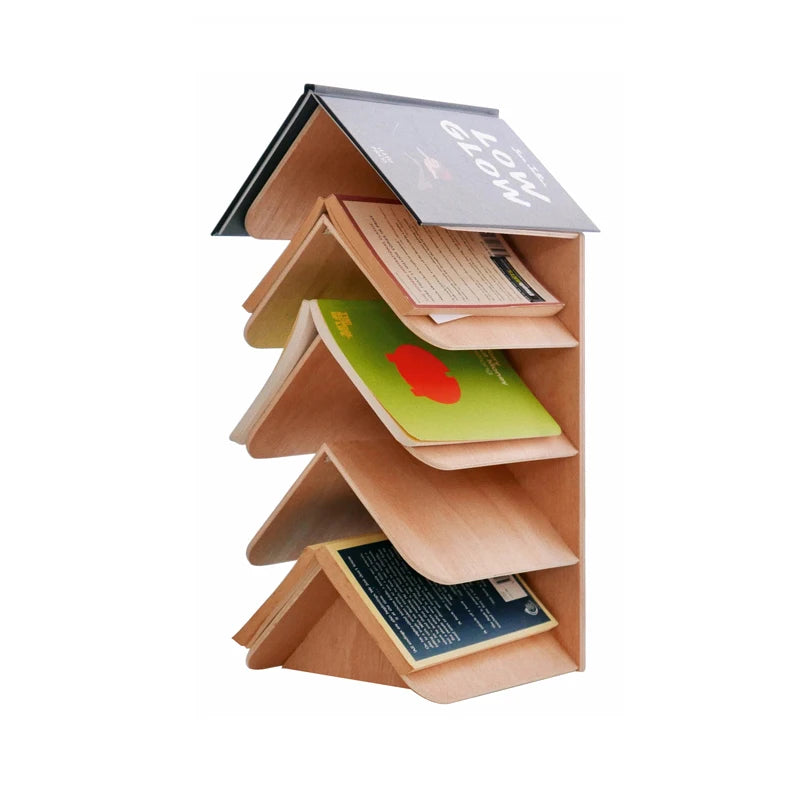 Customized Minimalist Tree Shaped Wooden Panel Bookshelf for Living Room School Use OEM Support for Hotsaling