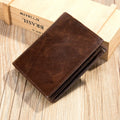 Andong Leather New RFID Short Wallet Purse for Men Genuine Cow Leather Business Clutch Bag Key Bag Multi-function Card Holder