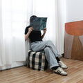 Promotion Black and White Print Makeup Sofa Square Stool Bedroom Lounge Lounge Soft Lazy Sofa Chair