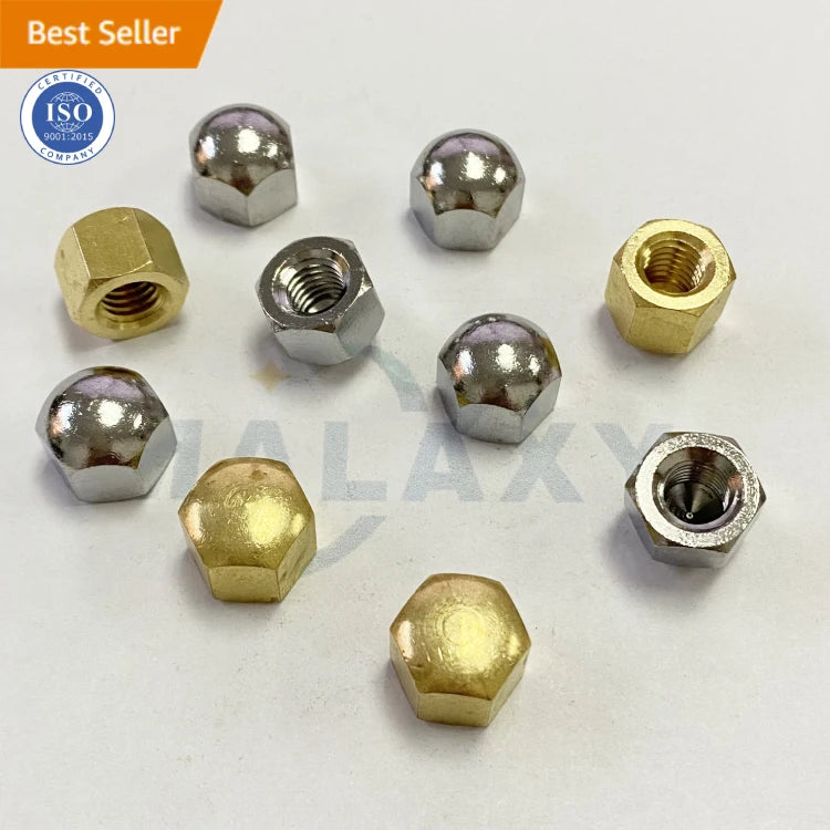 MALAXY Brass Chromed China Hardware Firmware Advanced Security Anti-theft and Blind Hole Nut Custom Cap Nut