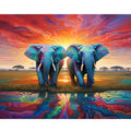 Handmade 5D Diamond Embroidery Full Elephant 30x40cm/12x16inch Animal Decor for Home Beautiful Landscape Diamond Painting Sale