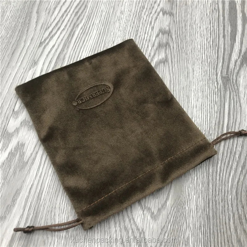 Luxury Soft Velvet Pouch Drawstring Jewelry Dust Bag for Perfume